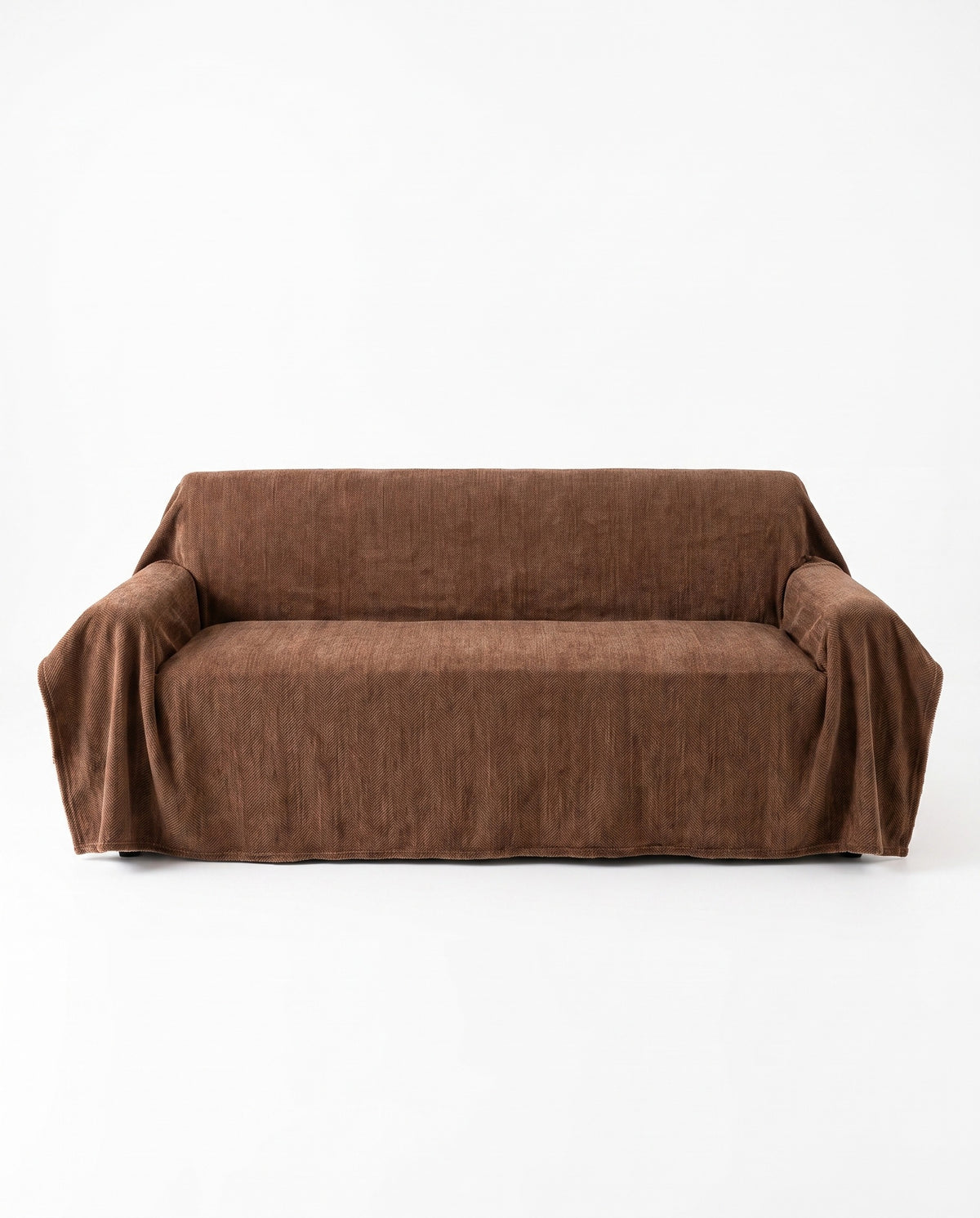 Durable Pet Friendly Herringbone Sofa Cover | Spill Resistant, 71-165in