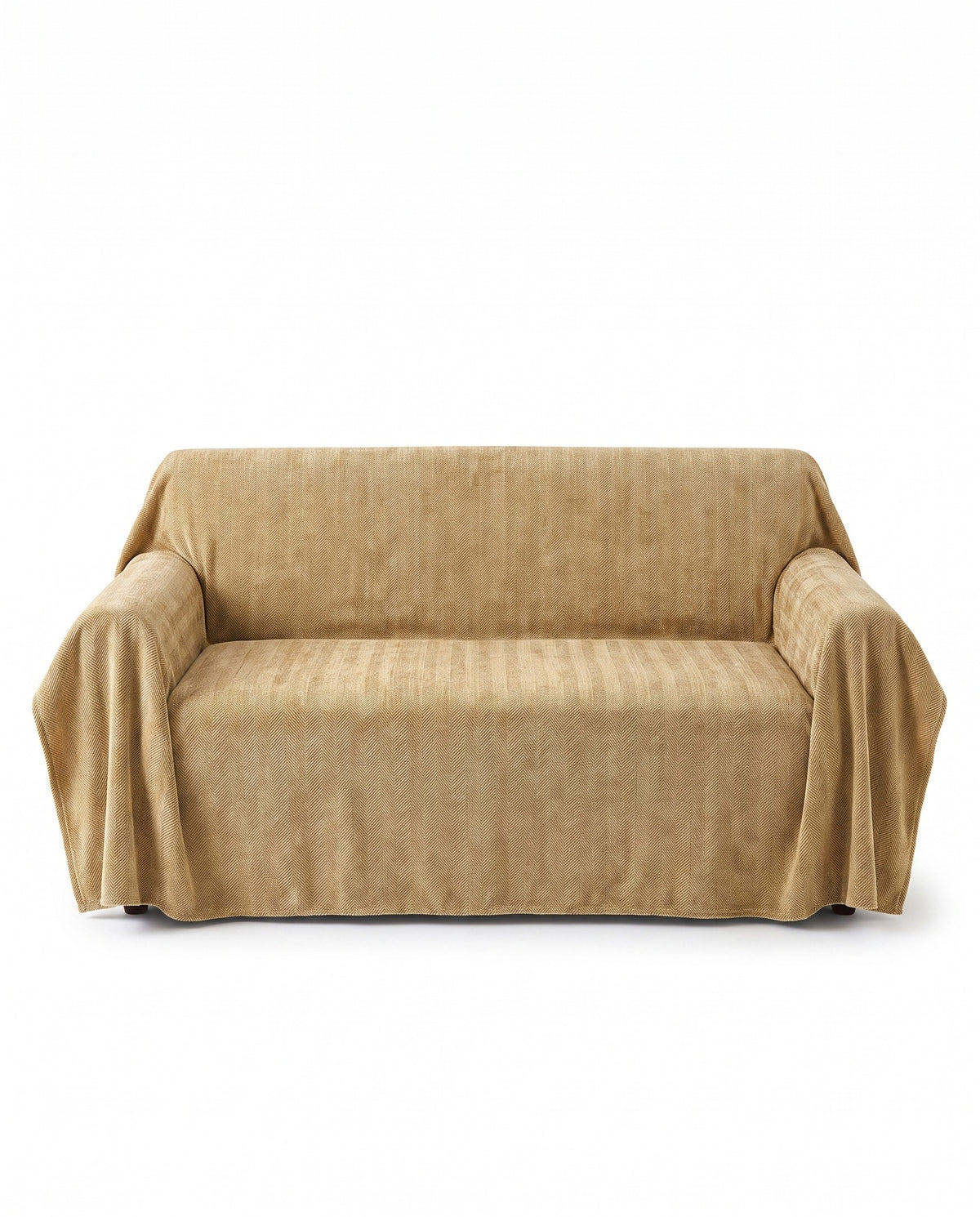 Durable Pet Friendly Herringbone Sofa Cover | Spill Resistant, 71-165in