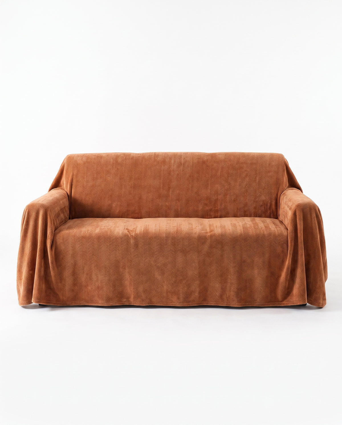 Durable Pet Friendly Herringbone Sofa Cover | Spill Resistant, 71-165in