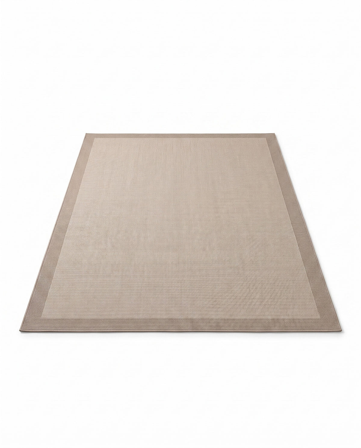 Easy Clean Rug Beige Harmony Border Spillproof Pet-Friendly Mini | Durable Pile, 2-9ft