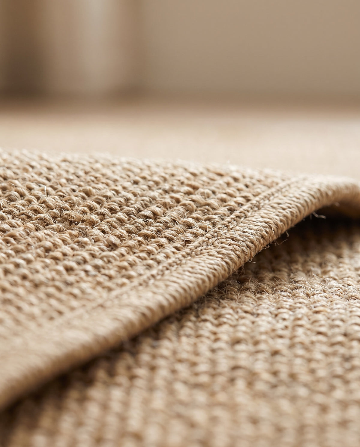 Easy Clean Rug Natural Border Jute Durable Non-Slip Pet-Friendly | Indoor Use, 2-9ft