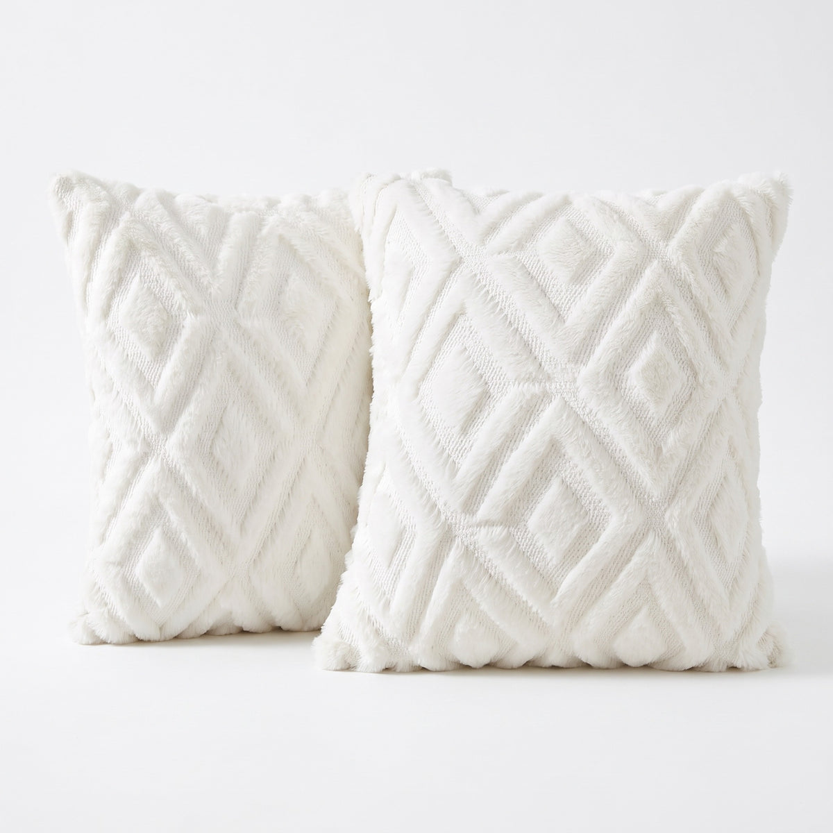Christmas Plush Cushion Cover Set of 2 | Soft Pile, 12-26in