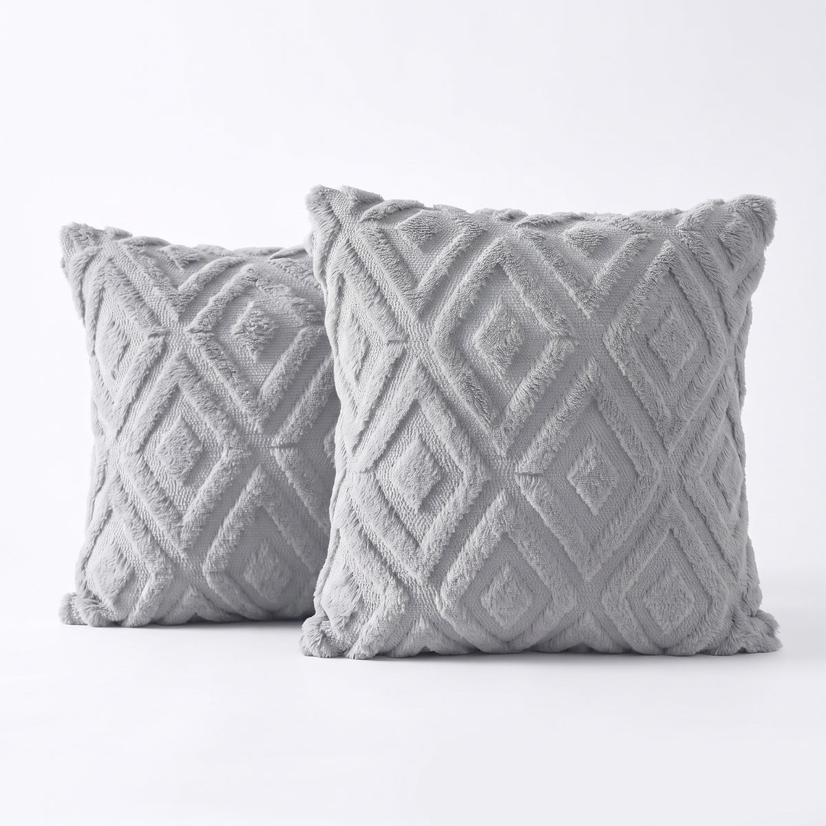 Christmas Plush Cushion Cover Set of 2 | Soft Pile, 12-26in