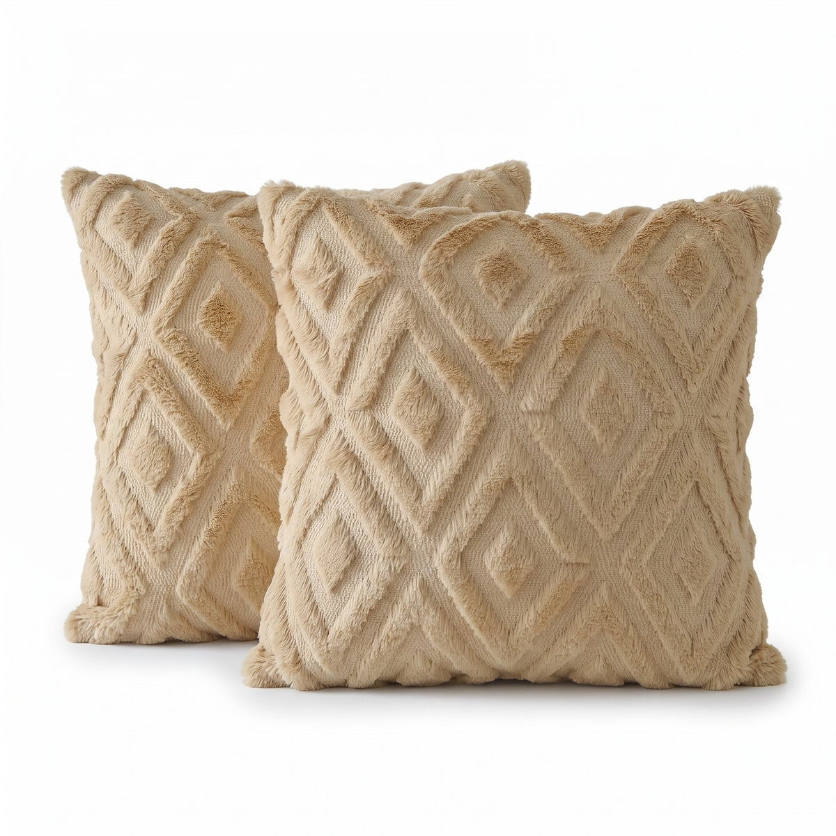 Christmas Plush Cushion Cover Set of 2 | Soft Pile, 12-26in