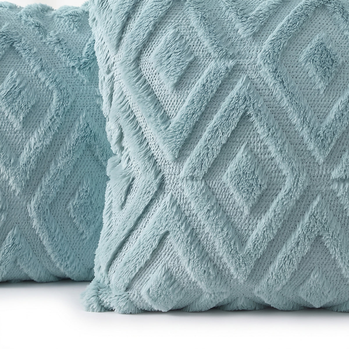 Christmas Plush Cushion Cover Set of 2 | Soft Pile, 12-26in