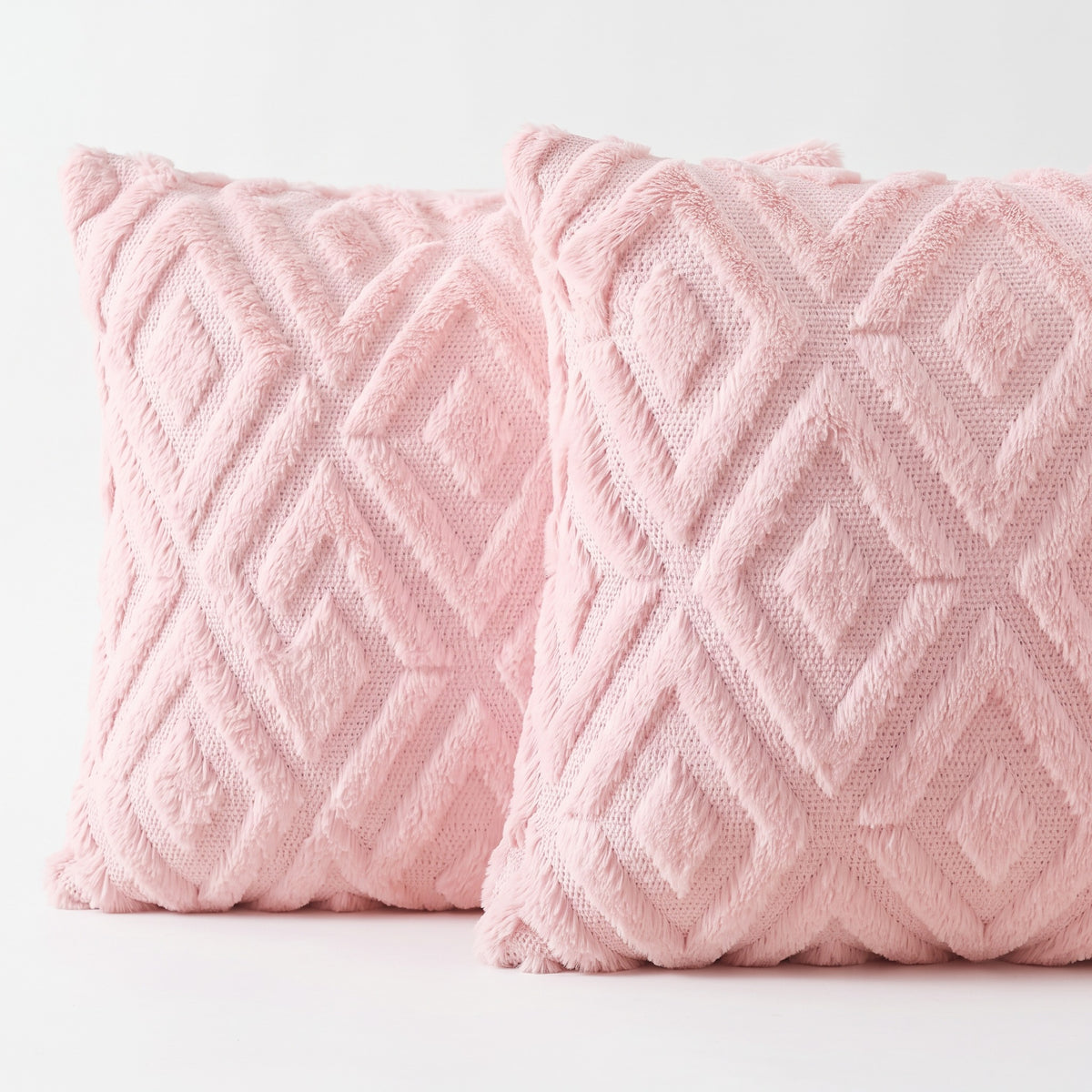 Christmas Plush Cushion Cover Set of 2 | Soft Pile, 12-26in