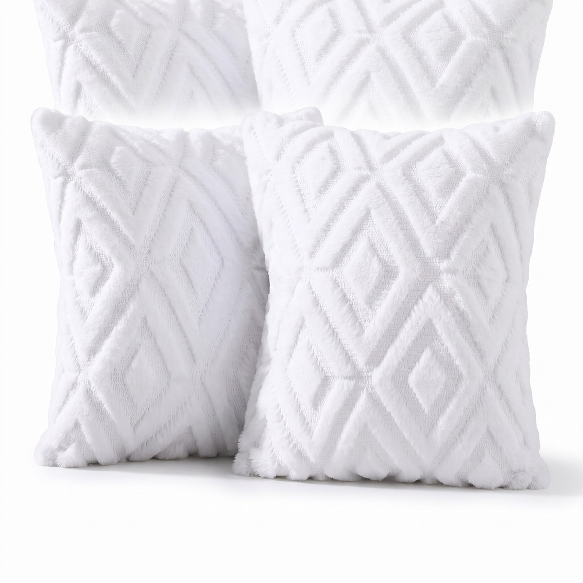 Christmas Plush Cushion Cover Set of 2 | Soft Pile, 12-26in