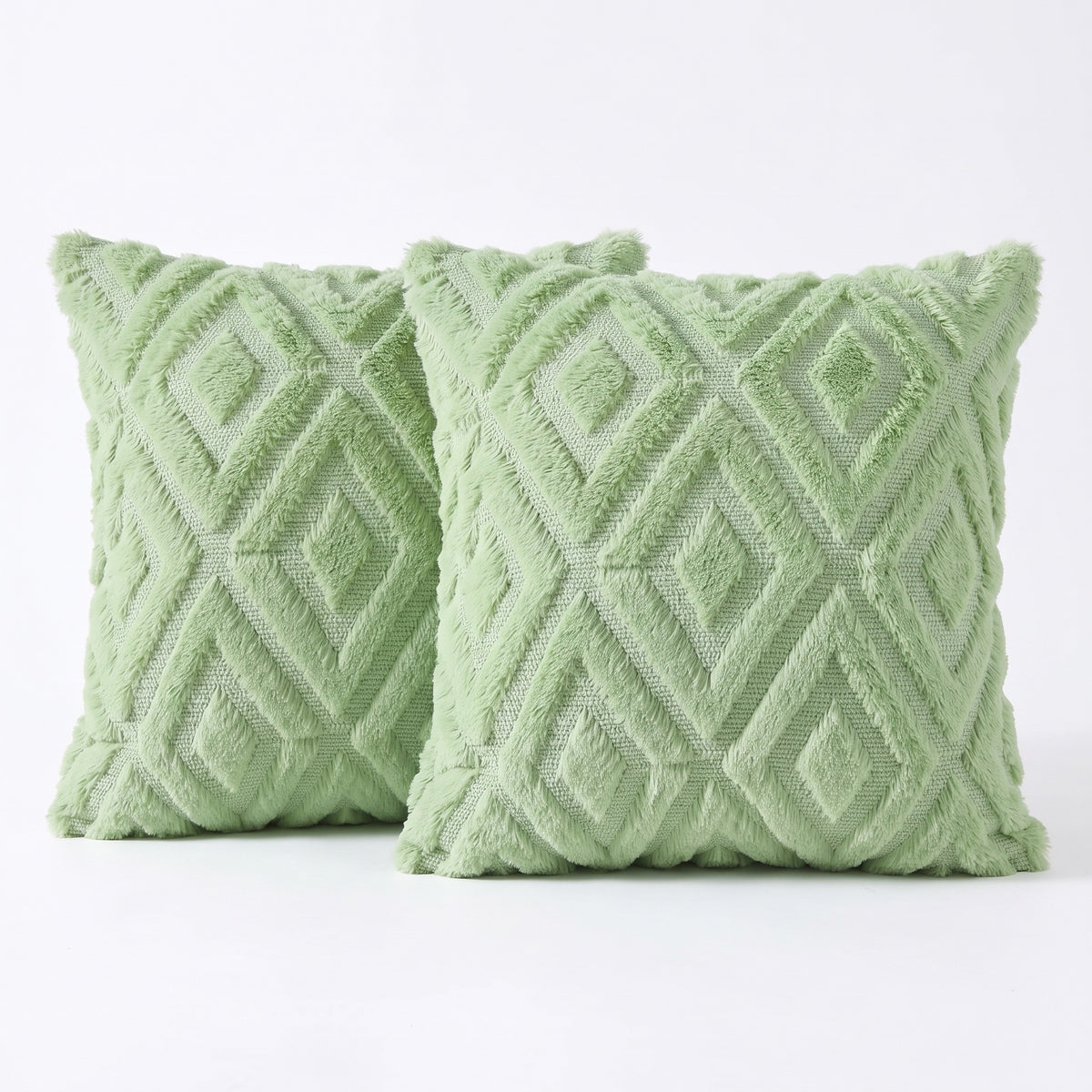 Christmas Plush Cushion Cover Set of 2 | Soft Pile, 12-26in