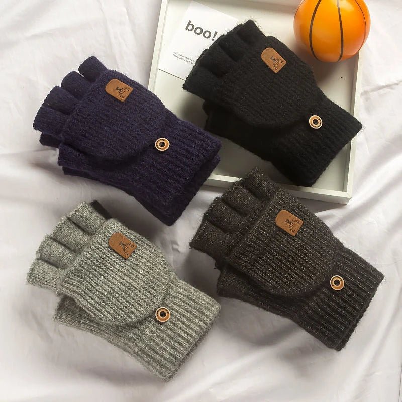 Fingerless Touchscreen Gloves in Acrylic Knit, One Size Fits Most, view 6