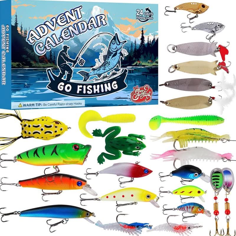 Fishing Advent Calendar with 24 Doors Full of Tackle in Seven Styles, view 14