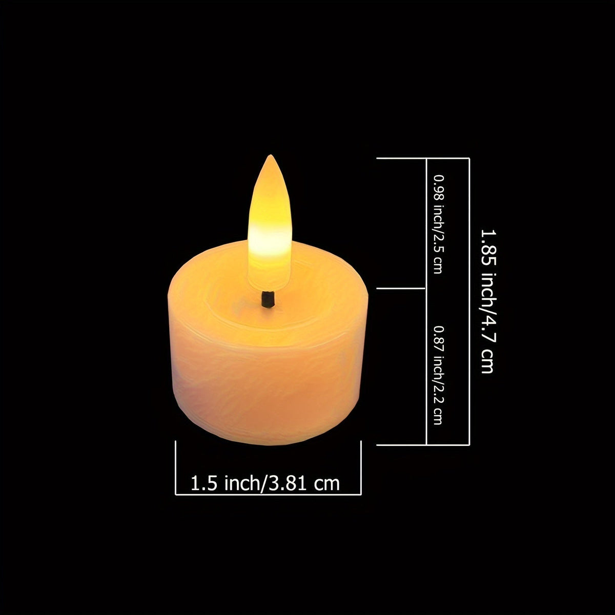 Flameless LED Tea Lights with Remote and Timer, Set of 6 or 12, view 4
