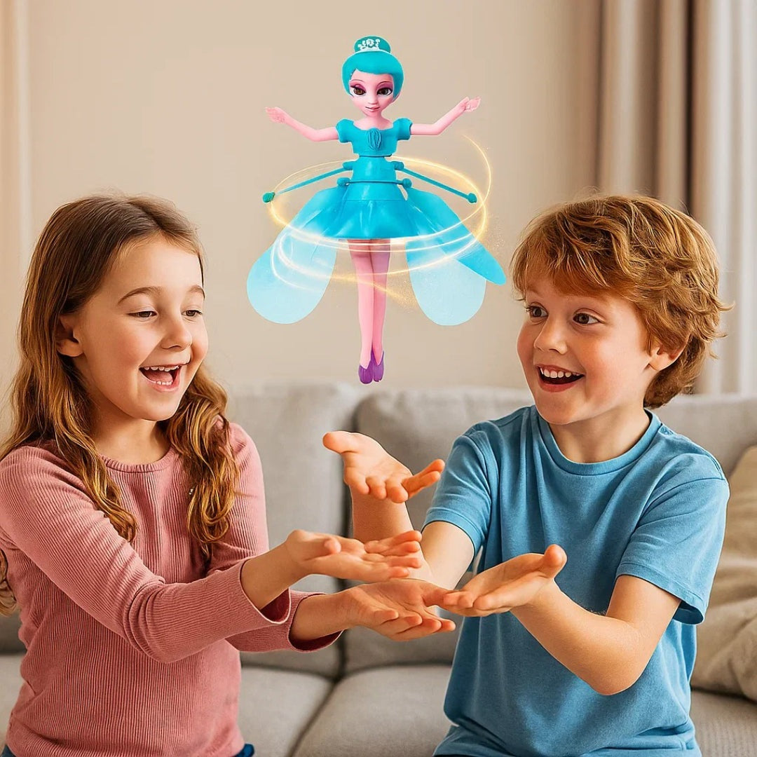 Flying Fairy Doll with Hand Control and LED Wings, USB Rechargeable, view 6