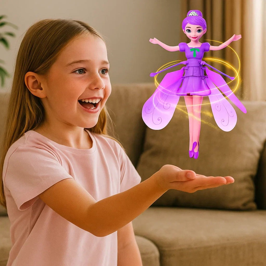 Flying Fairy Doll with Hand Control and LED Wings, USB Rechargeable, view 8