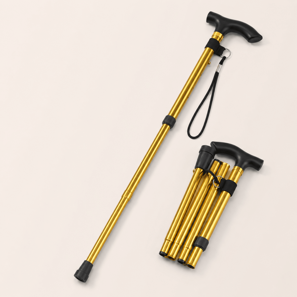 Foldable Aluminum Walking Cane with Non Slip Ergonomic Handle for Travel, view 4