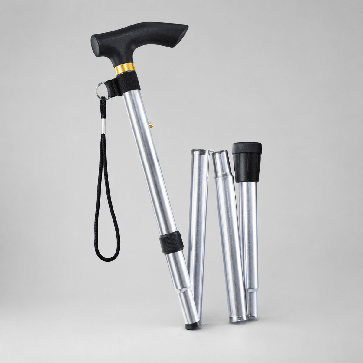 Foldable Aluminum Walking Cane with Non Slip Ergonomic Handle for Travel, view 5