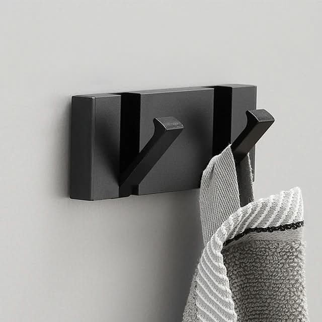Foldable Aluminum Wall Hooks, Mount with Adhesive Tape or Screws, view 7