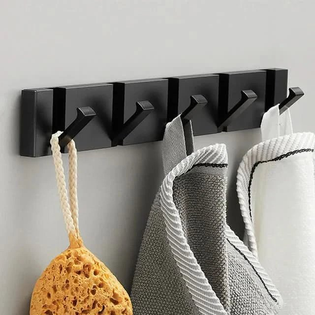 Foldable Aluminum Wall Hooks, Mount with Adhesive Tape or Screws, view 13