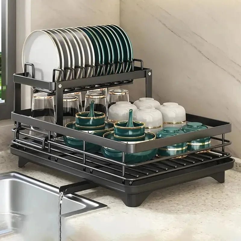 Foldable Stainless Steel Dish Drying Rack, Folds Flat for Storage, view 9