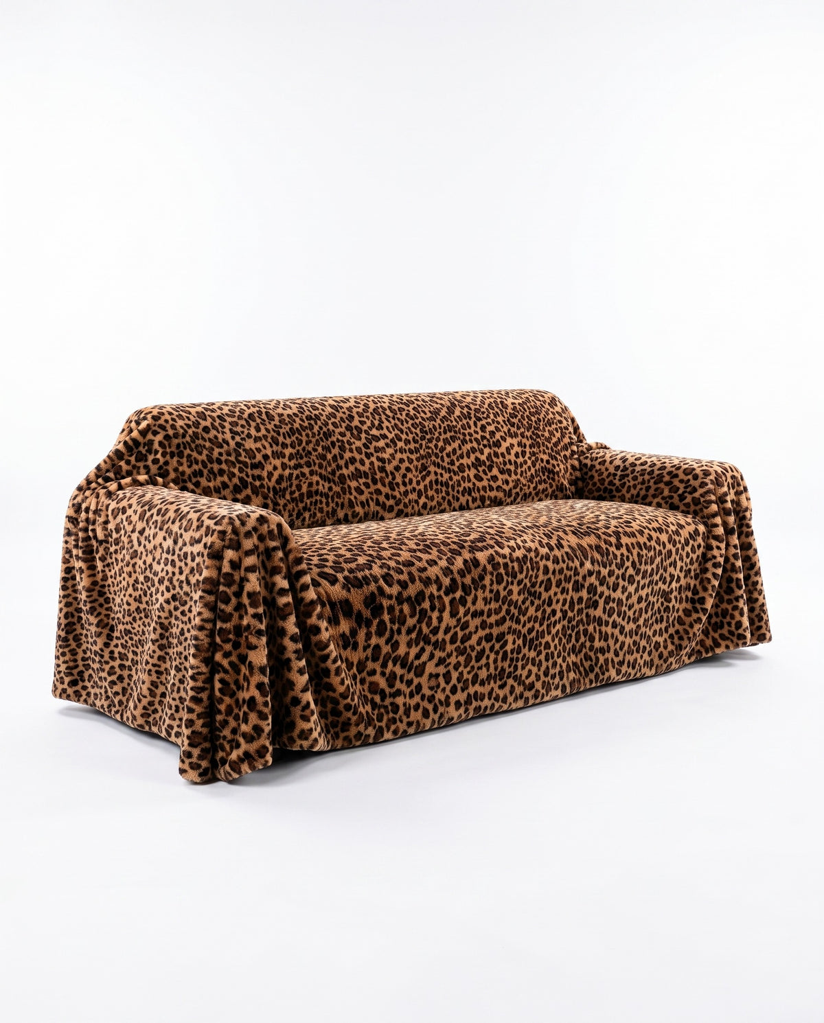 Glamour Leopard Scratch-Resistant Luxe Sofa Cover | Spill Resistant, 71-165in