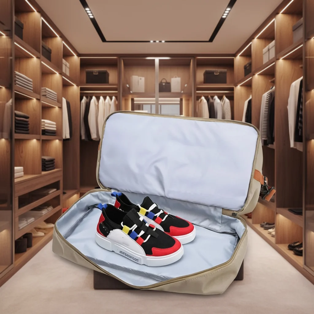 Gym Bag with Separate Shoe Compartment, Wet Pocket and Trolley Sleeve, view 5