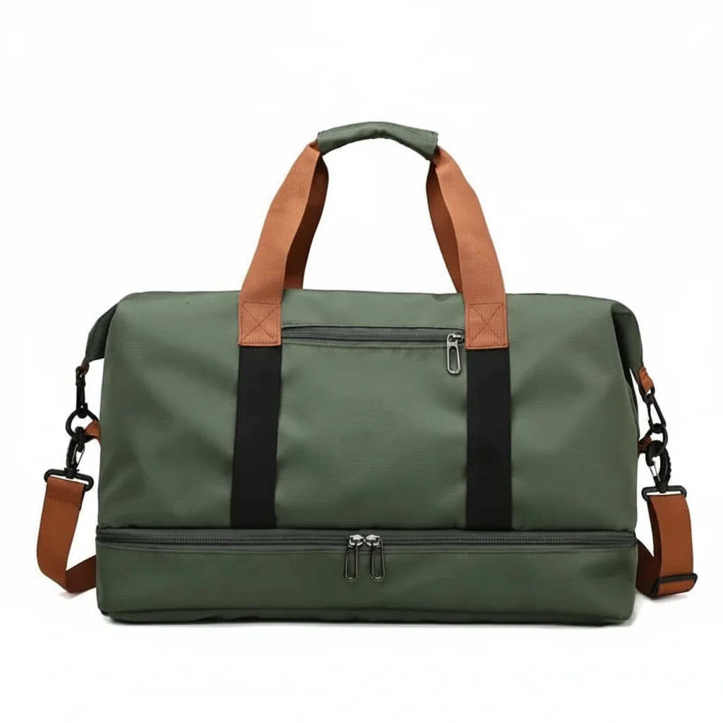 Gym Bag with Separate Shoe Compartment, Wet Pocket and Trolley Sleeve, view 8