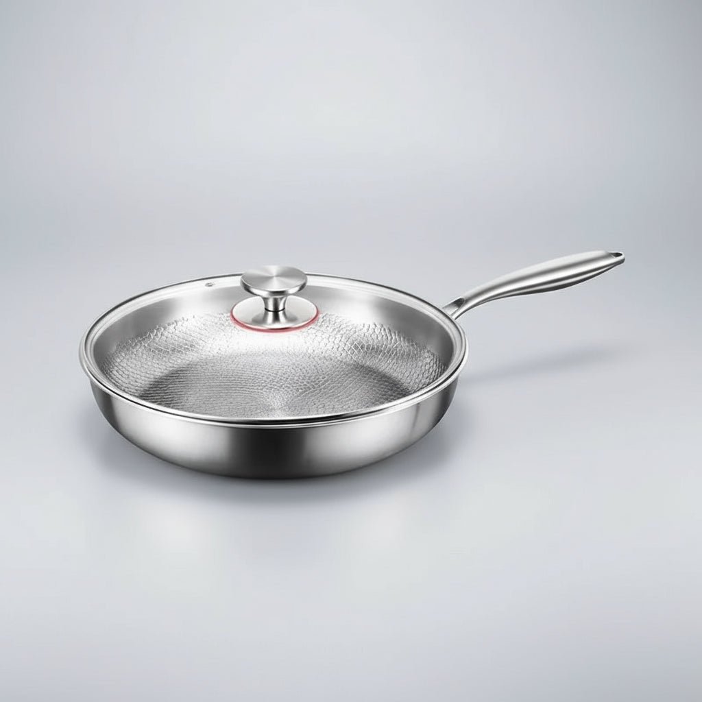 Hammered Titanium Frying Pan with Natural Nonstick Surface, Induction Ready, view 8