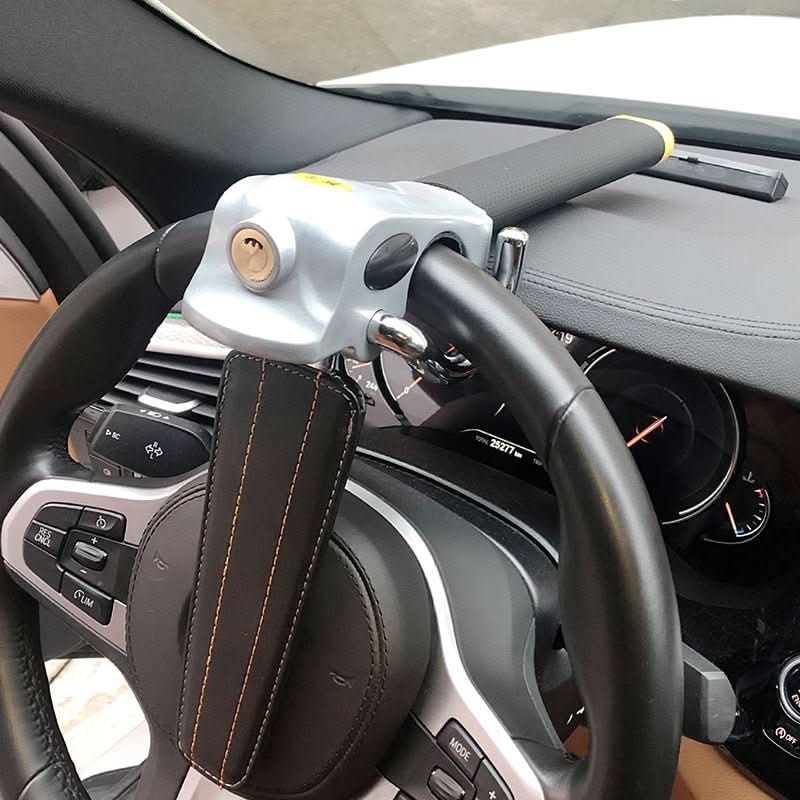 Hardened Steel Steering Wheel Lock with 120 dB Alarm and Triple Locking, view 5