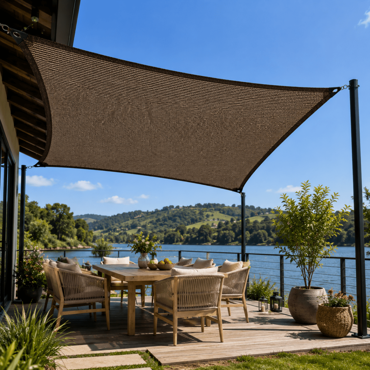 HDPE Shade Cloth with UV Protection in Four Sizes for Patio and Greenhouse, view 1