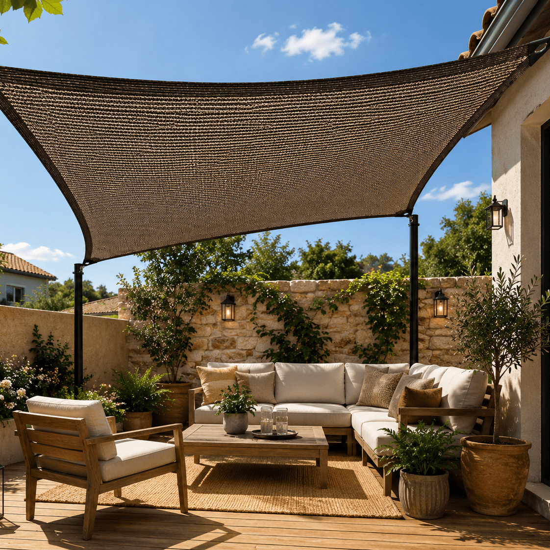 HDPE Shade Cloth with UV Protection in Four Sizes for Patio and Greenhouse, view 2