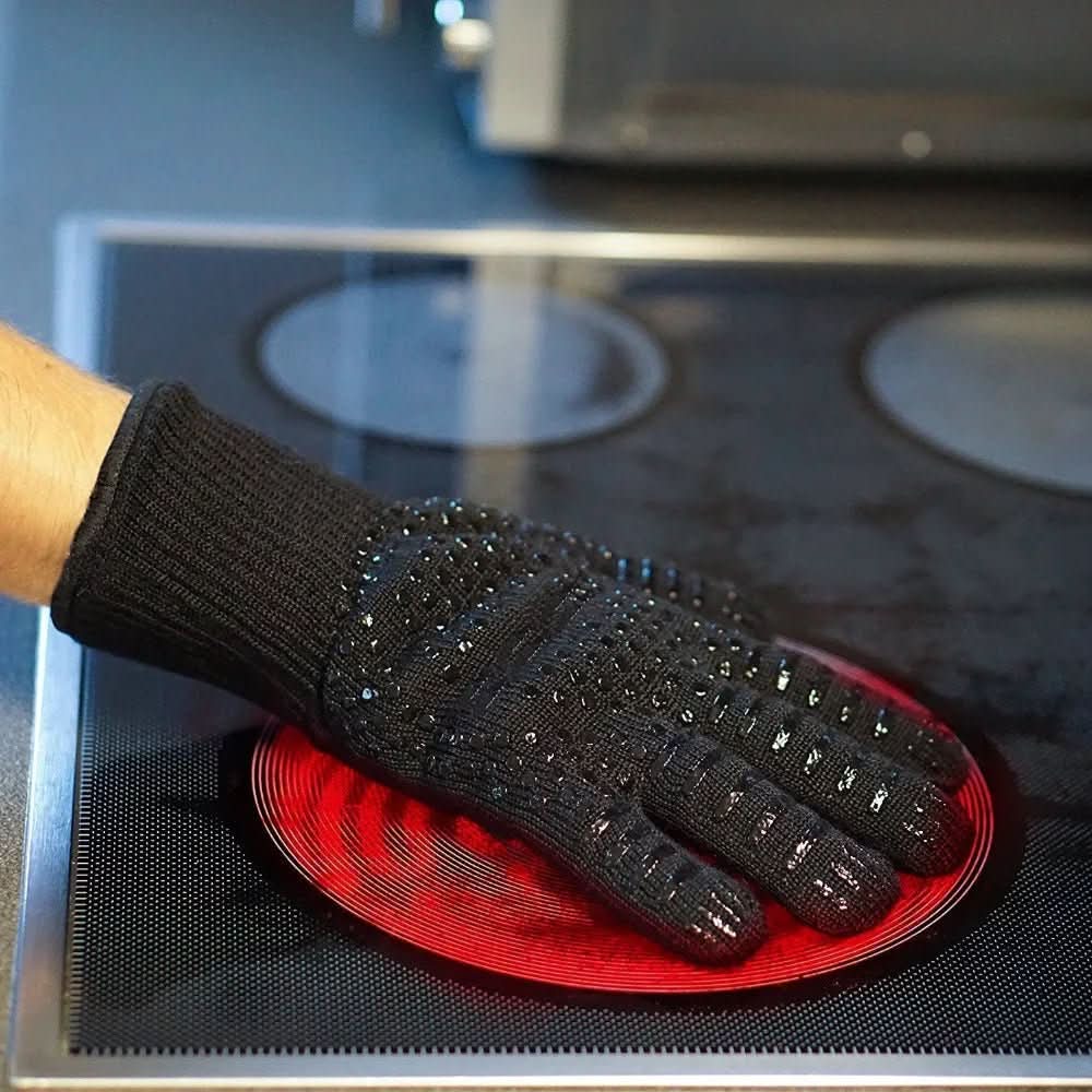 Heat Resistant Aramid BBQ Gloves with Cotton Lining, up to 932°F (500°C), view 2