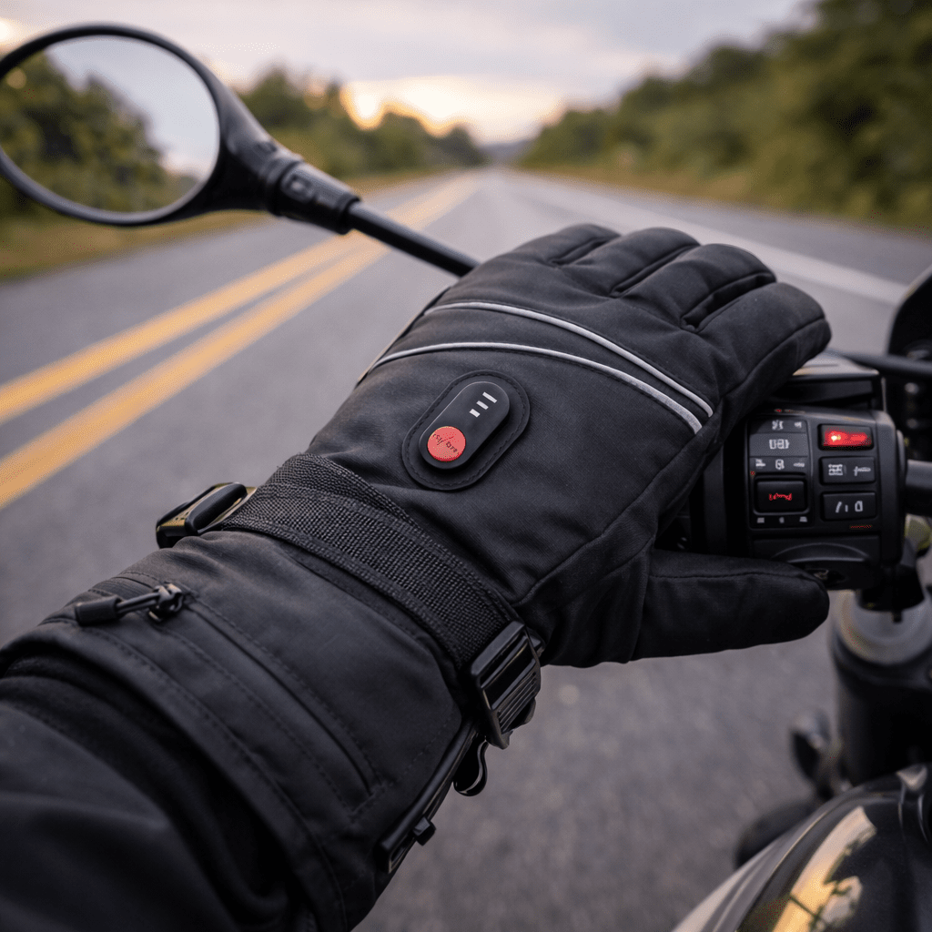 Heated Winter Gloves with Battery and Windproof Shell for Winter Sports, view 2