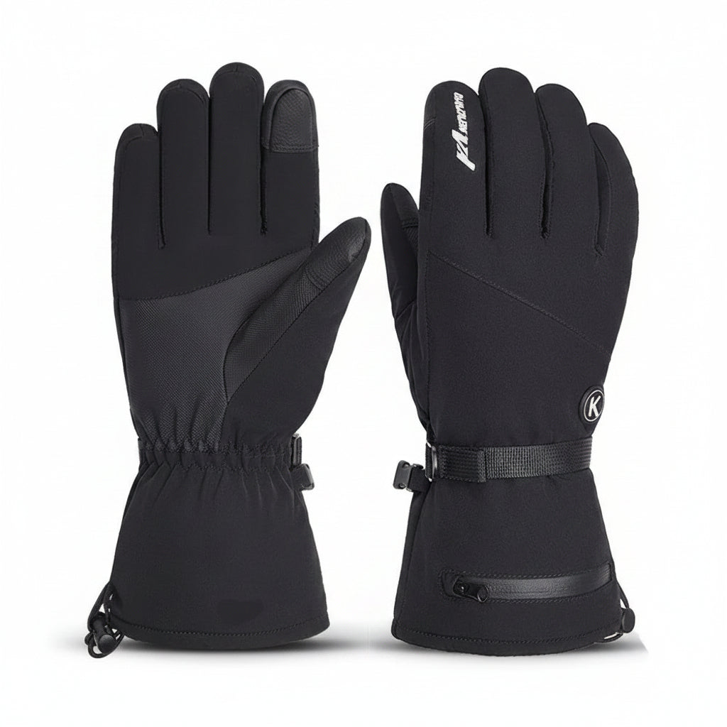 Heated Winter Gloves with Battery and Windproof Shell for Winter Sports, view 4