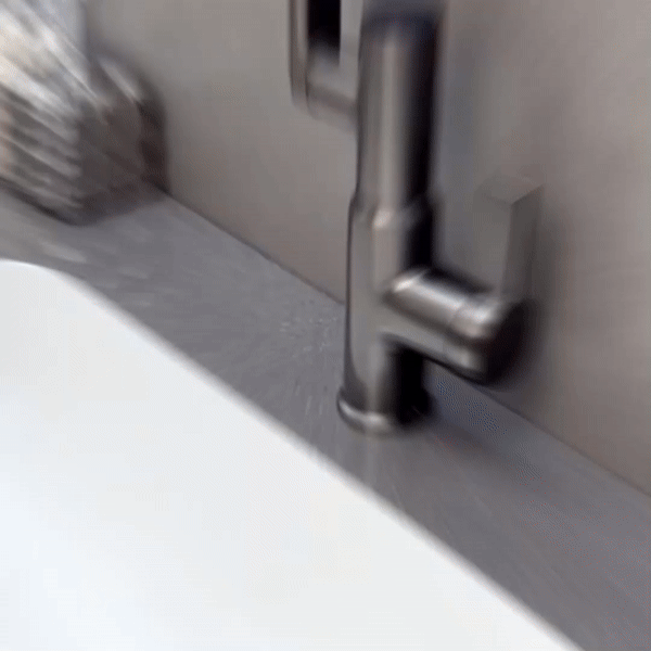 Height Adjustable Kitchen Faucet with 360 Degree Swivel and Temperature Display, view 3