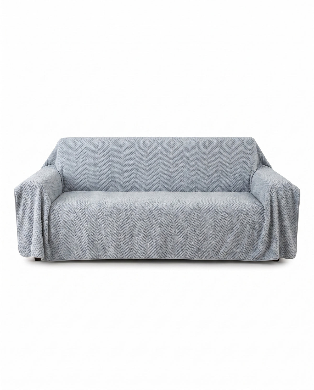 Herringbone Plush Nonslip Sofa Cover | Non-Slip Backing, 1-95in