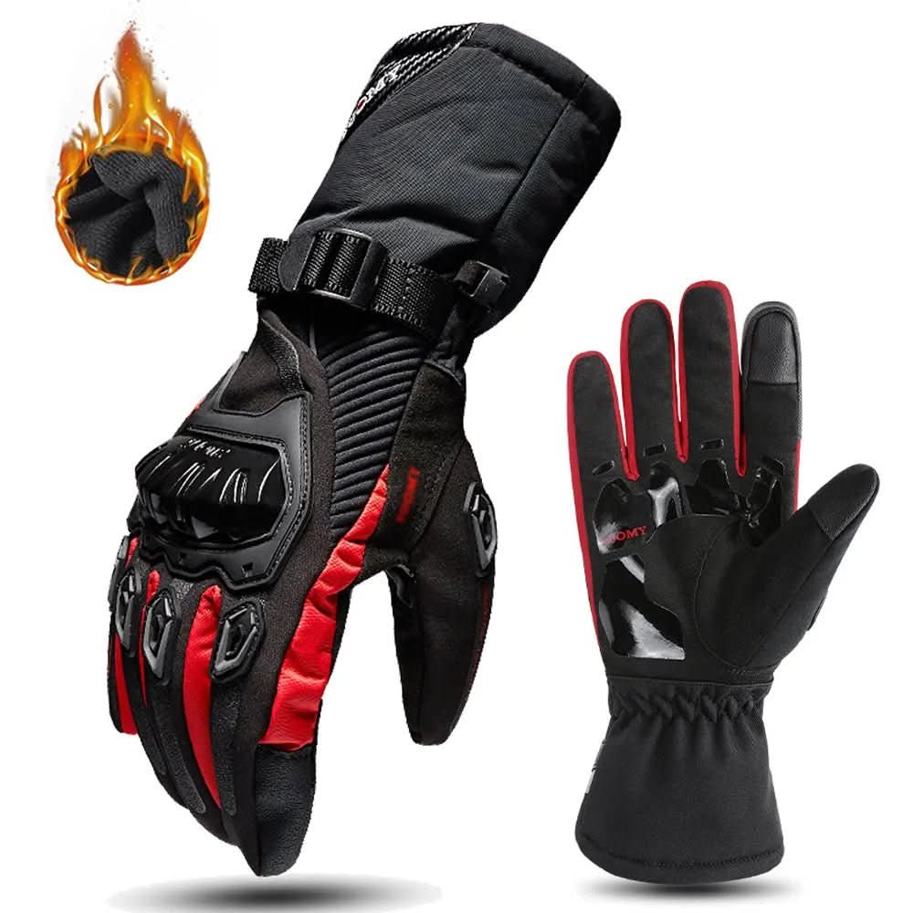 Insulated Waterproof Motorcycle Gloves with Three Layers and Reflectors, view 5