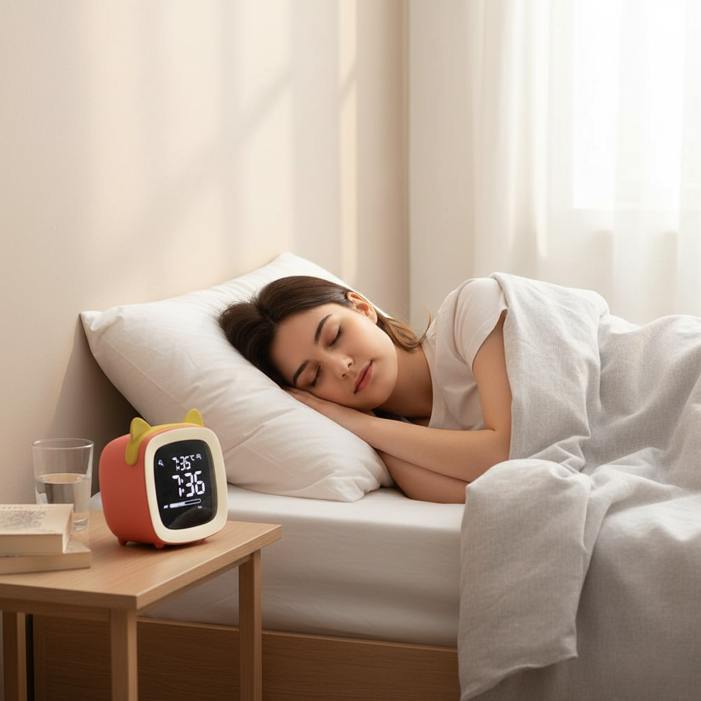 Kids alarm clocks with cat ear, bunny ear and deer designs