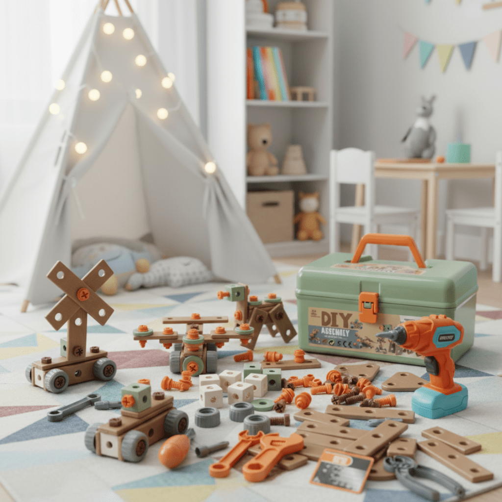 Kids Pretend Play Tool Set for Ages 3 and Up in ABS Plastic, Multiple Sizes, view 1