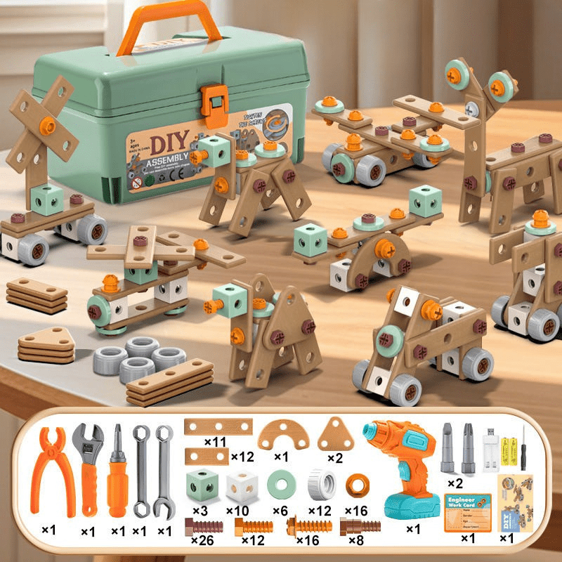 Kids Pretend Play Tool Set for Ages 3 and Up in ABS Plastic, Multiple Sizes, view 6