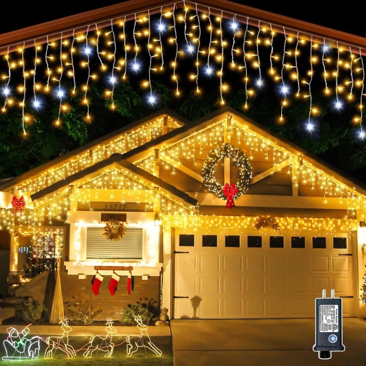 LED Curtain String Lights, 13.1 x 2 Ft with 96 Lights for Garden and Balcony, view 2