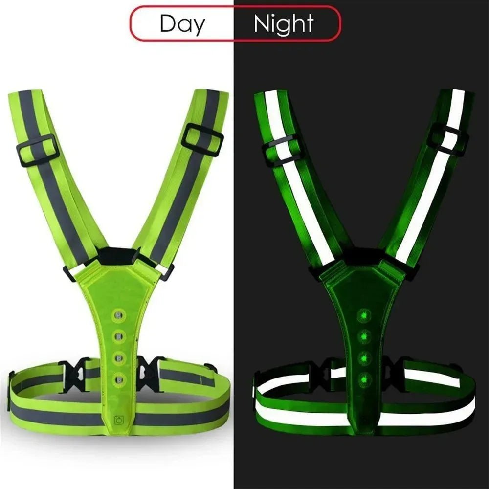 LED Running Vest with Three Light Modes and Reflective Polyester, USB Rechargeable, view 5