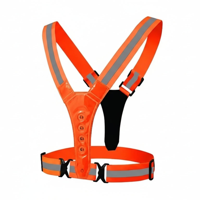 LED Running Vest with Three Light Modes and Reflective Polyester, USB Rechargeable, view 9