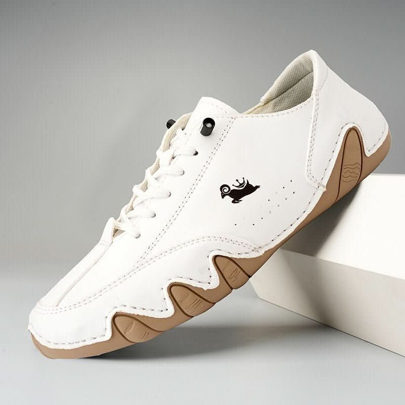 Side view of the sneaker showing the non slip rubber sole