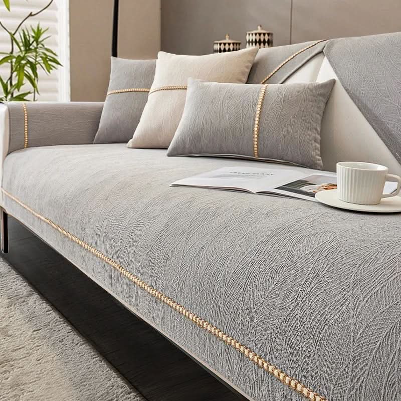 Linen Look Non Slip Sofa Cover, Machine Washable, in Six Sizes, view 15