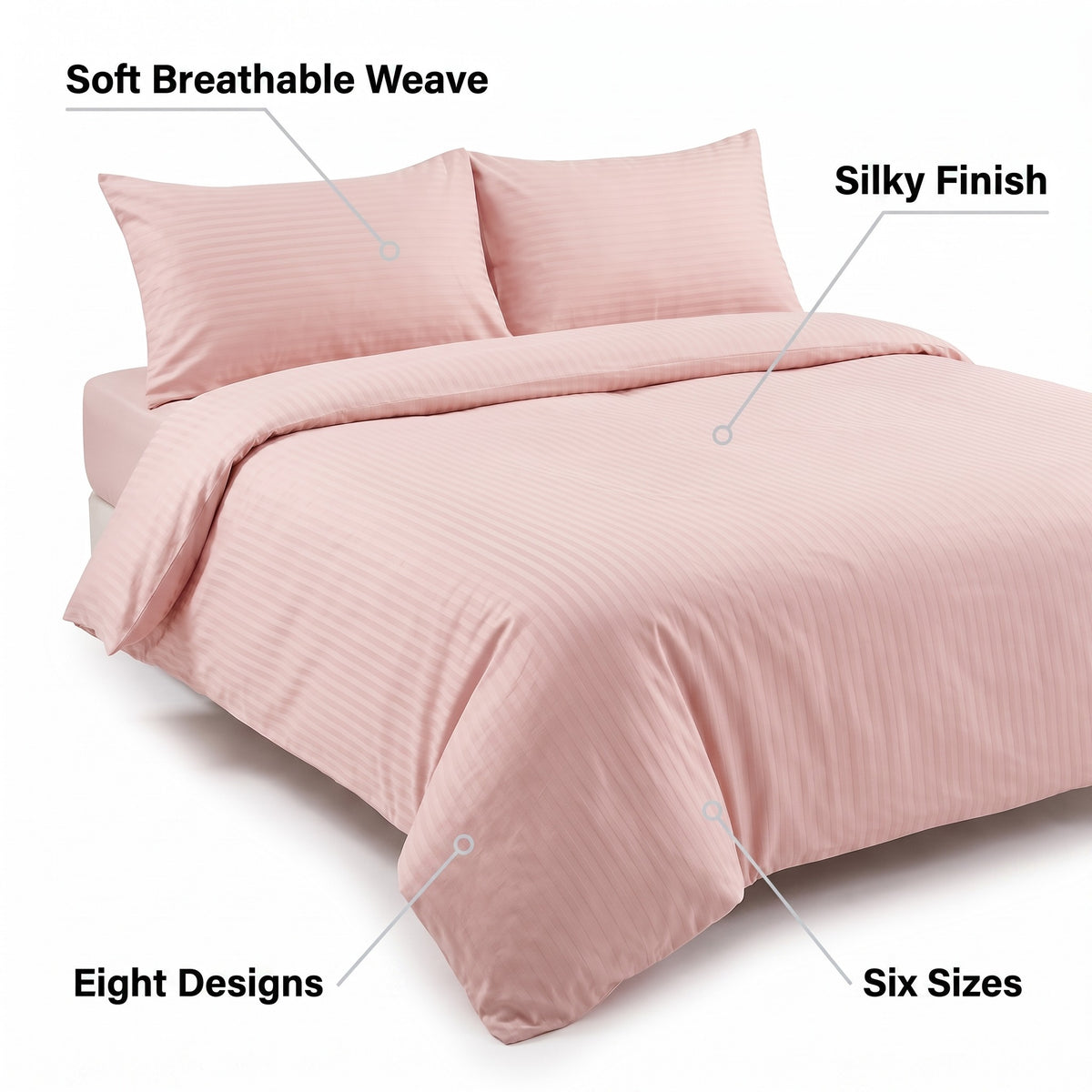 Luxe Duvet Cover Set | Soft Breathable Weave Bedsheet, 59-94in