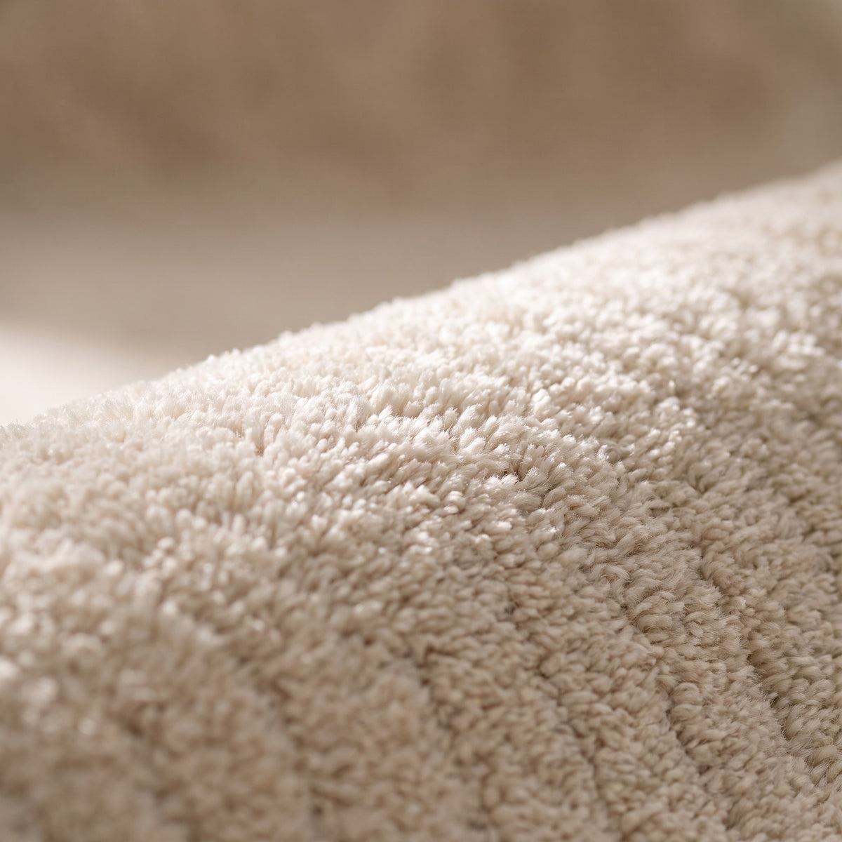 Cream Striped Shaped Rug | Washable Thick Pile, 31-118in