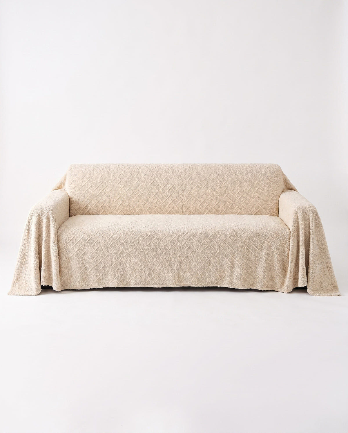Luxury Diamond Knit Stretch Sofa Cover- Anti-Scratch, Full-Cover | Spill Resistant