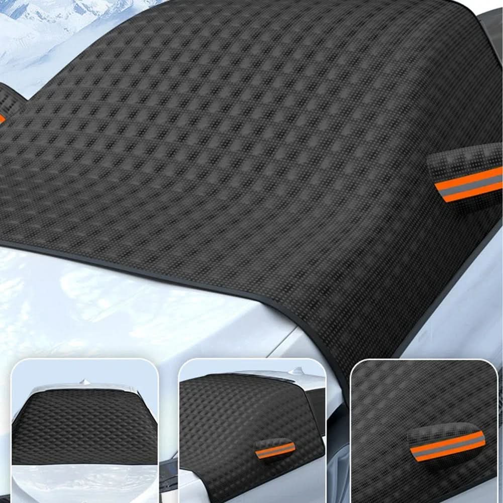 Magnetic Oxford Fabric Windshield Cover with Aluminum Insulation and Door Flaps, view 5
