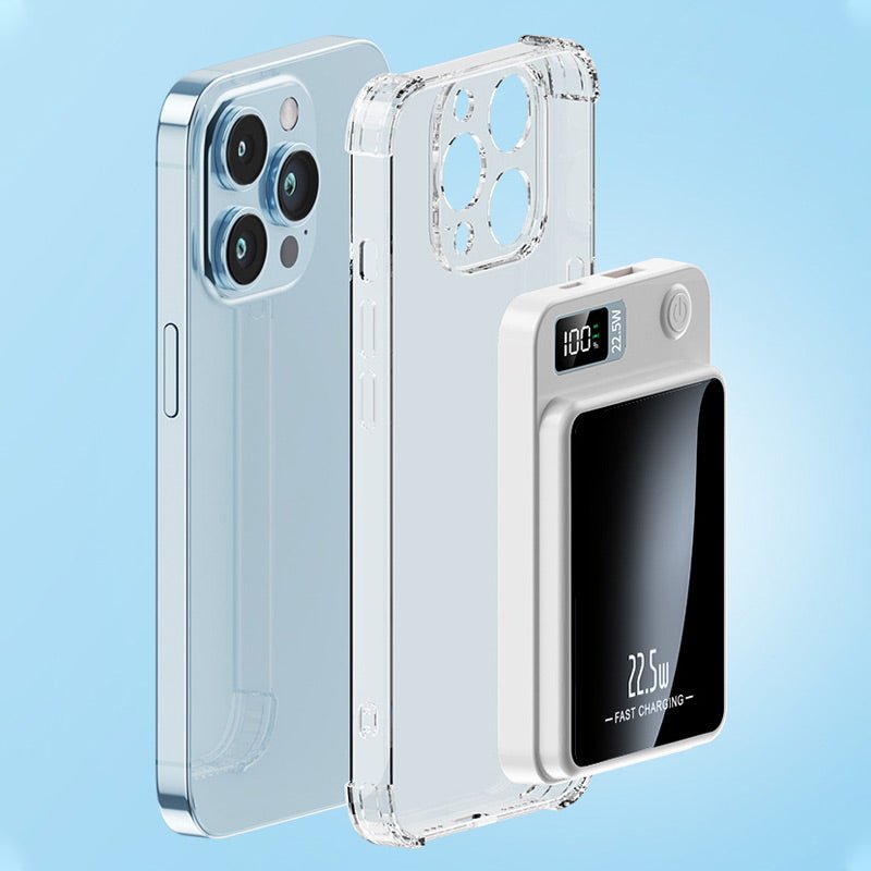 Magnetic Power Bank with 20,000 mAh, 3.8 x 2.5 x 0.6 in, view 3