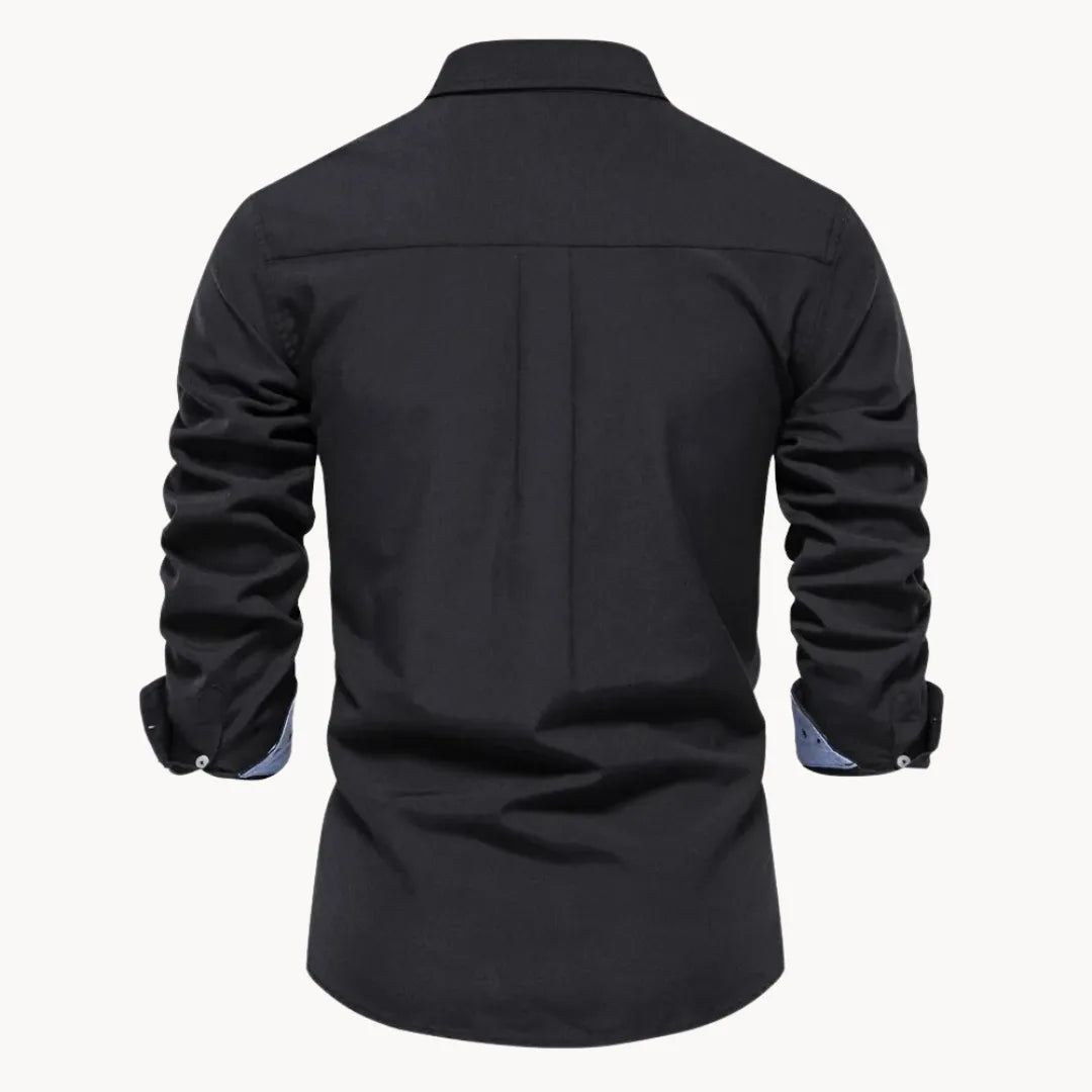 Men's Button Down Shirt with Contrast Details for Office and Weekend, view 7