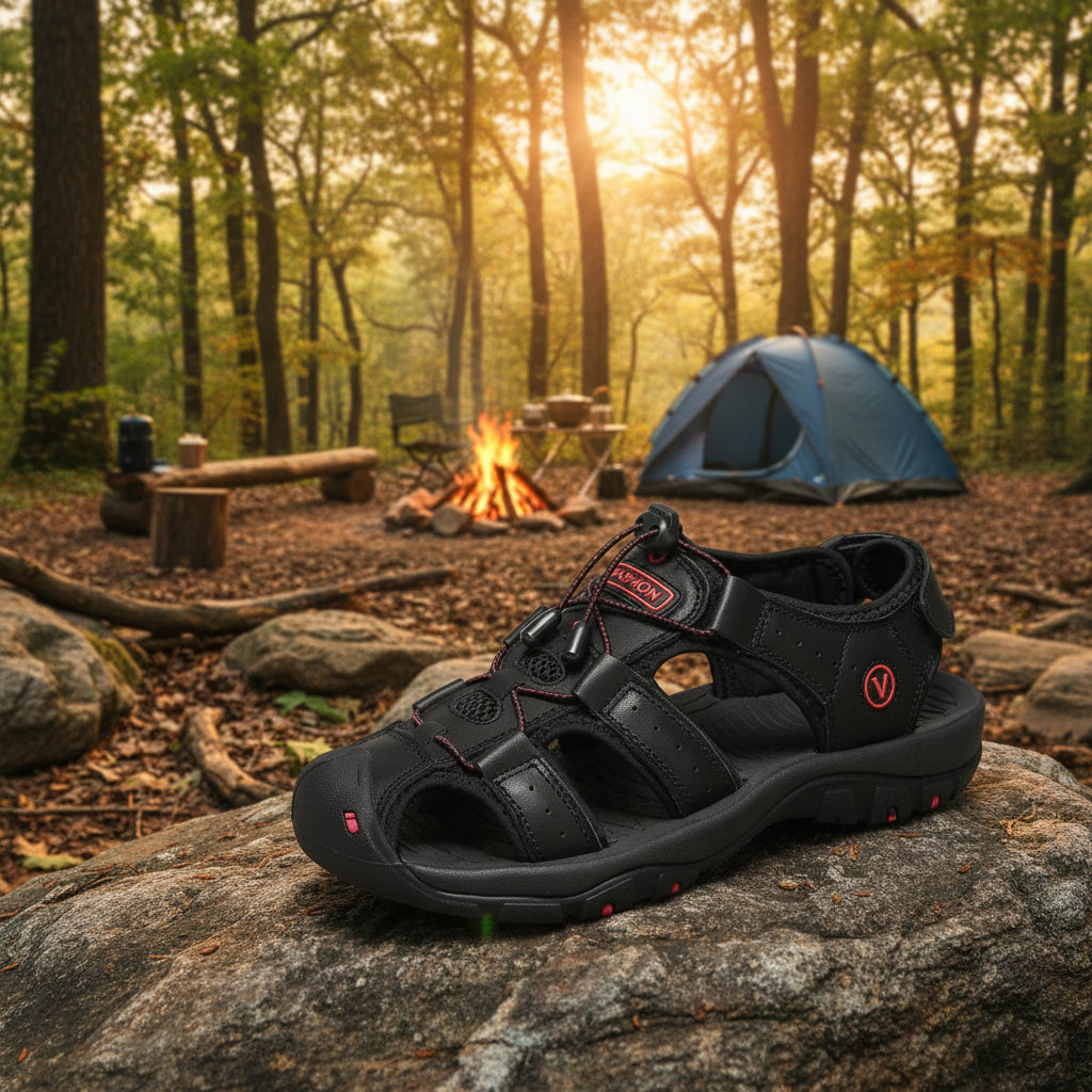 Men's Hiking Sandals with Closed Toe and Rubber Sole, US 6 to 13, view 4